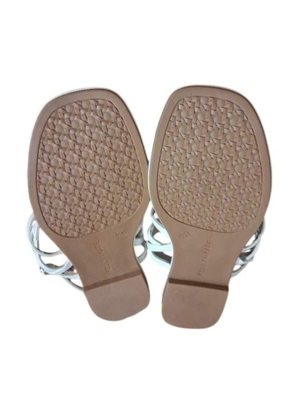Kelly & Katie White Strappy Toe-Ring Sandals with Tan Footbed Size 9 1/2 M - Picture 5 of 5